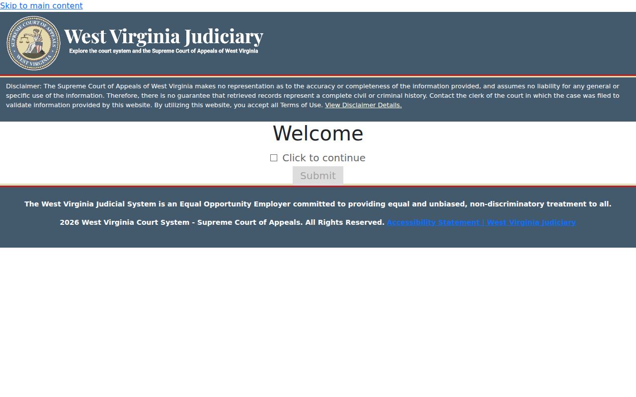 Berkeley County criminal case record search interface